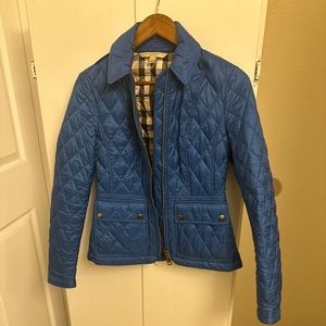 Burberry Brit blue check quilted jacket size XS
